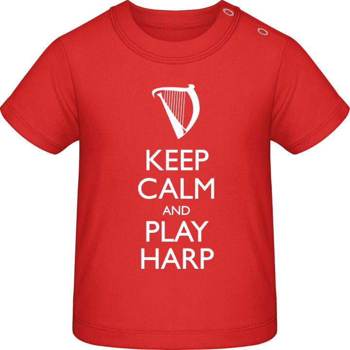 Keep Calm And Play Harp Baby T-skjorte contain pic