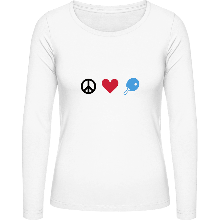 Peace Love Ping Pong Frauen Langarmshirt contain pic