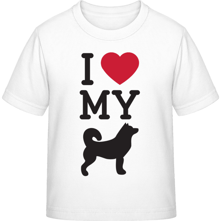 I Love My Dog Spitz Kinder T-Shirt contain pic