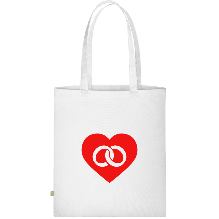 Wedding Rings In Heart Cloth Bag contain pic