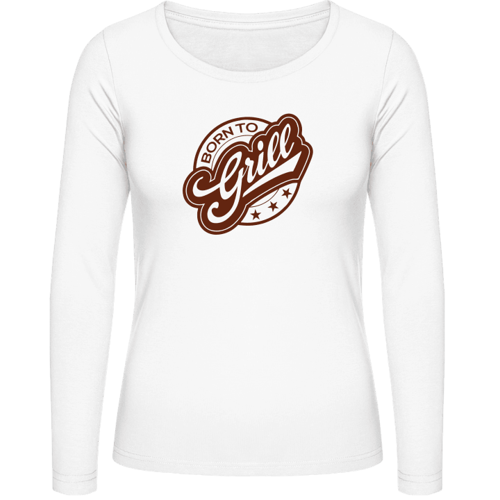 Born To Grill Logo Langermet skjorte for kvinner contain pic