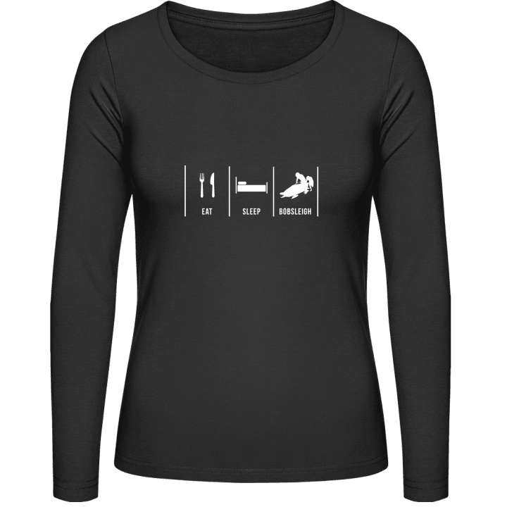 Eat Sleep Bobsled Vrouwen Lange Mouw Shirt contain pic