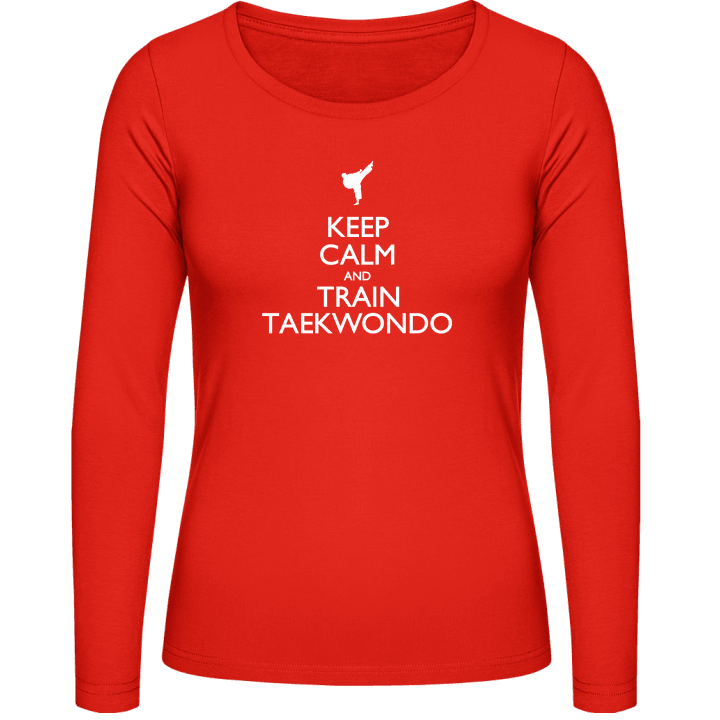 Keep Calm and Train Taekwondo Langermet skjorte for kvinner contain pic