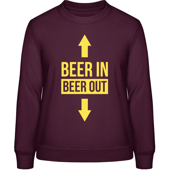 Beer In Beer Out Sweatshirt för kvinnor contain pic