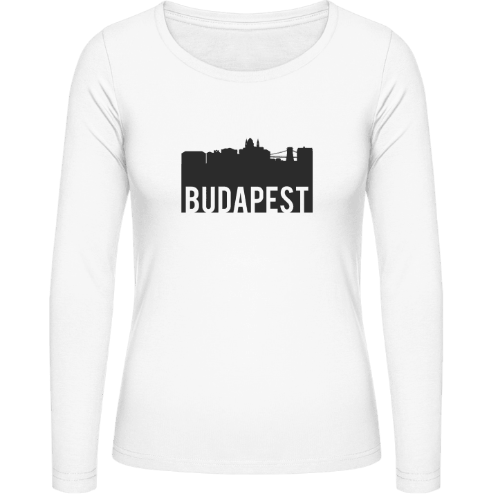 Budapest Skyline Langermet skjorte for kvinner contain pic