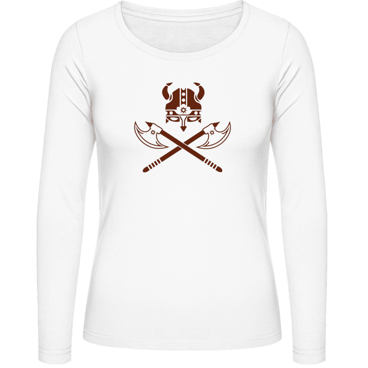 Casque de Viking et la hache T-shirt à manches longues pour femmes 0 image