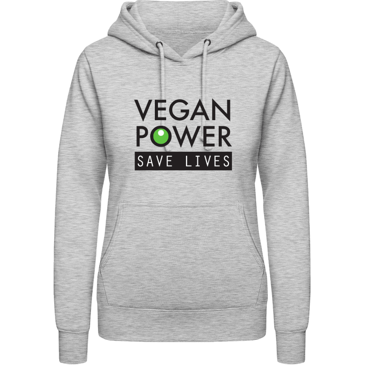 Vegan Power Save Lives Felpa con cappuccio da donna contain pic