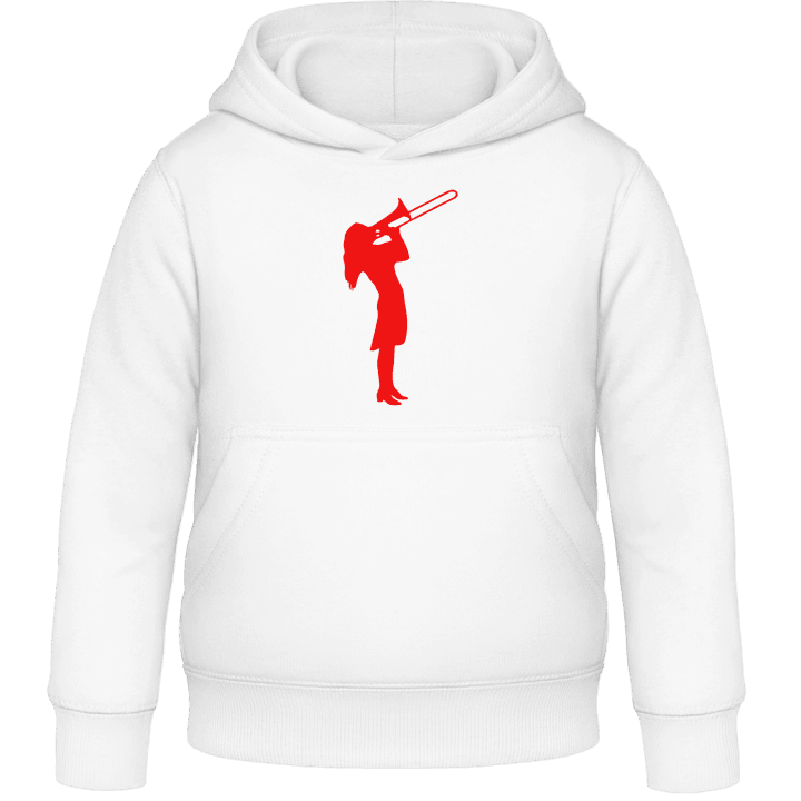 Female Trombonist Silhouette Kids Hoodie contain pic