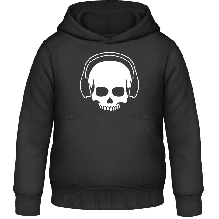 Skull with Headphone Sweat à capuche pour enfants contain pic