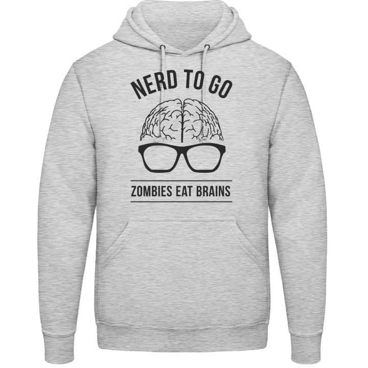 Nerd To Go Zombies Love Brains Hoodie contain pic