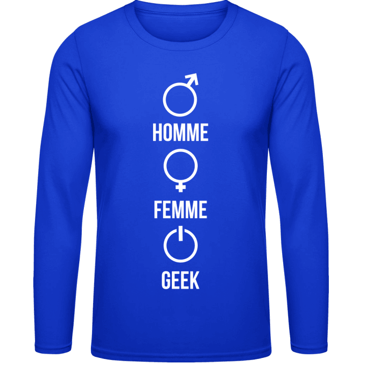 Homme Femme Geek T-shirt à manches longues contain pic