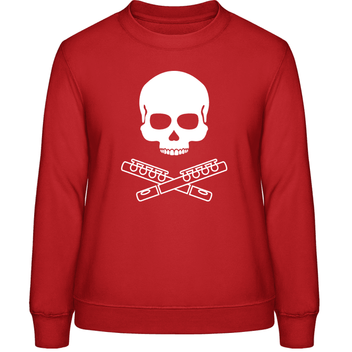 Skull And Flutes Sweatshirt för kvinnor contain pic