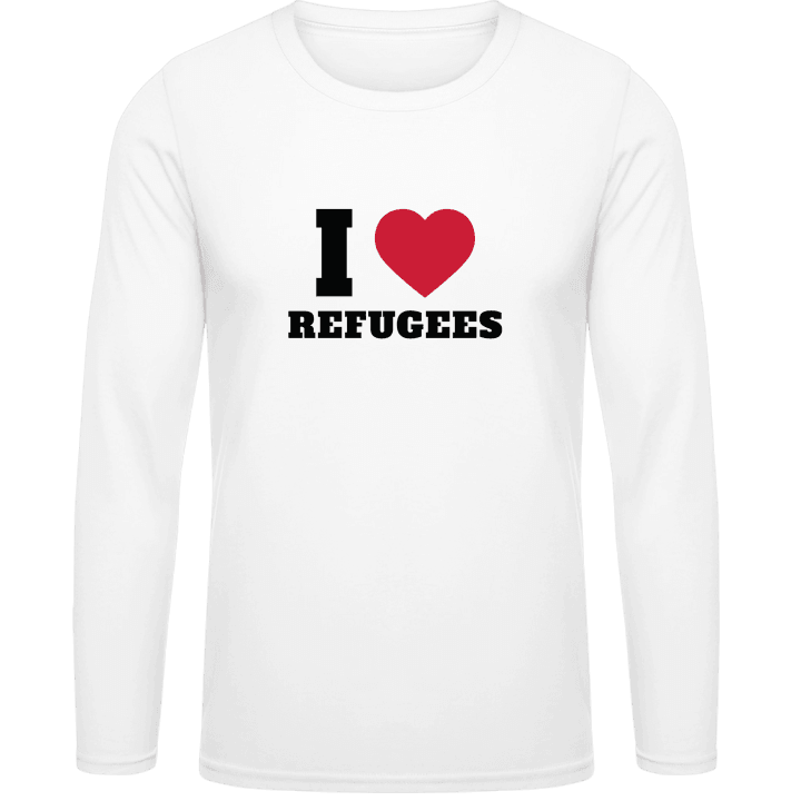 I Love Refugees Camicia a maniche lunghe contain pic