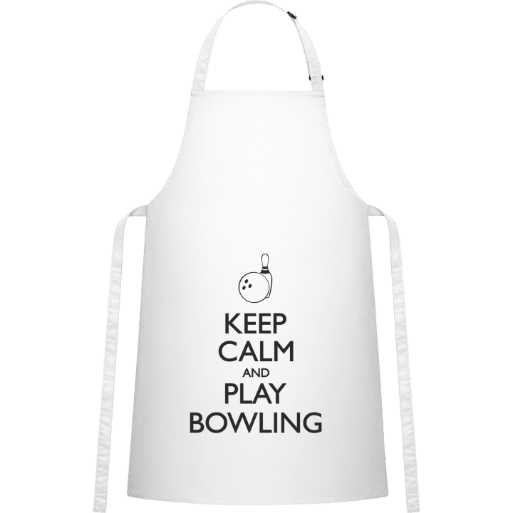 Keep Calm and Play Bowling Delantal de cocina contain pic