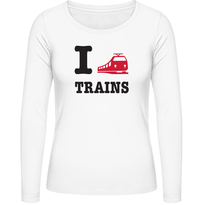 I Love Trains T-shirt à manches longues pour femmes 0 image