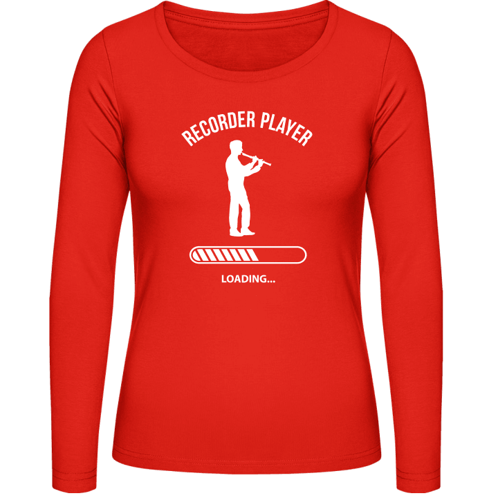 Recorder Player Loading T-shirt à manches longues pour femmes contain pic