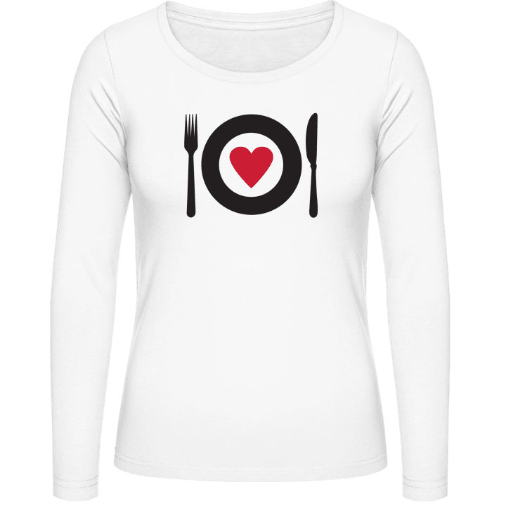 Food Love Langermet skjorte for kvinner contain pic