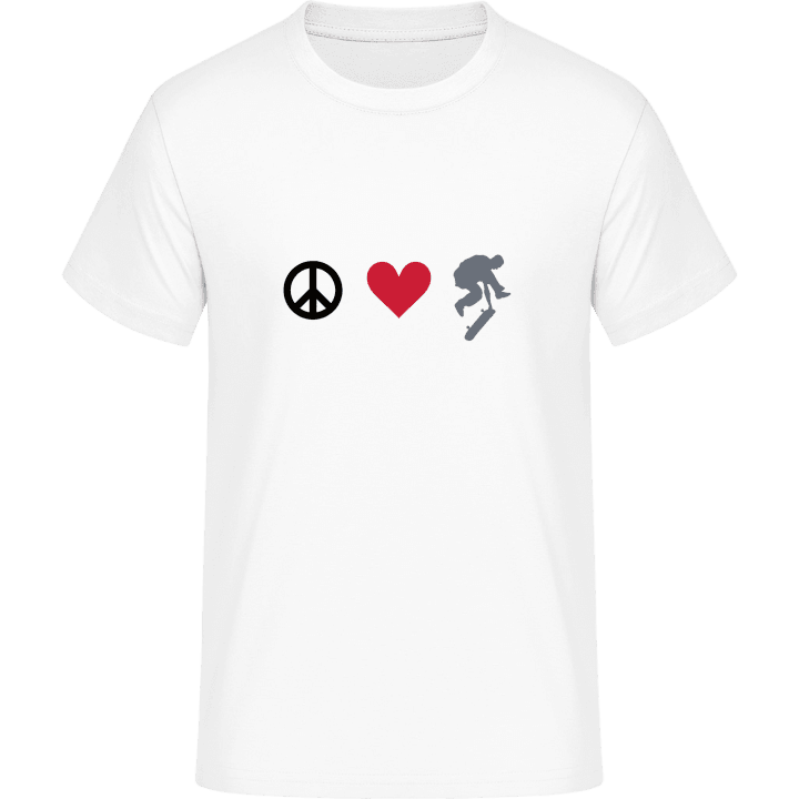 Peace Love Skateboard T-skjorte contain pic