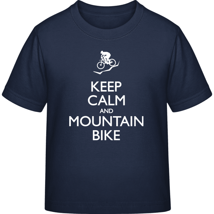 Keep Calm and Mountain Bike T-skjorte for barn contain pic