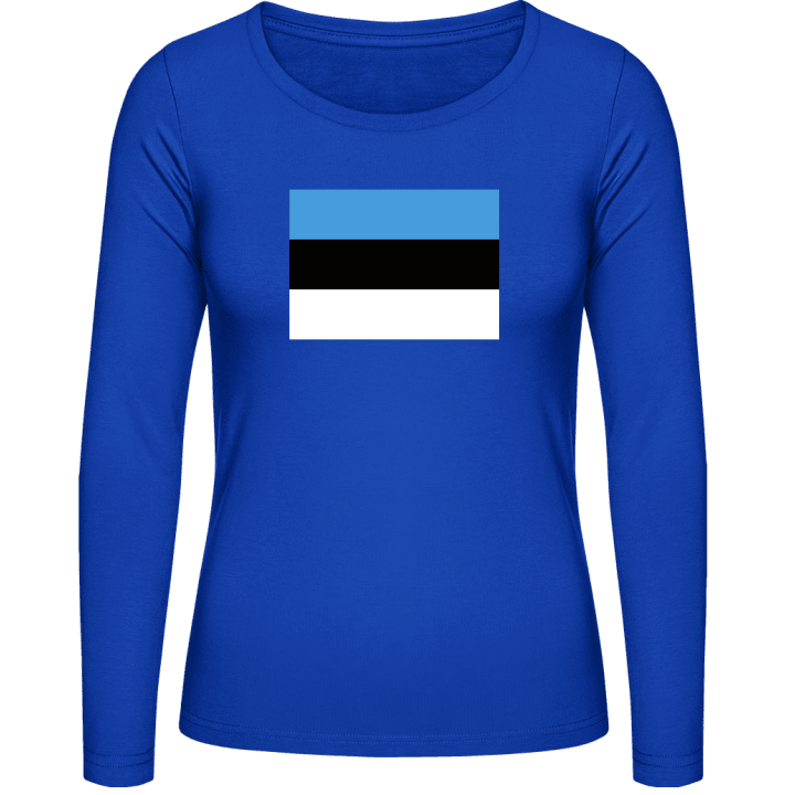 Estland Flag Camisa de manga larga para mujer contain pic