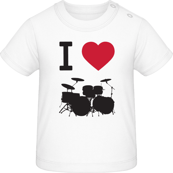 I Love Drums Baby T-skjorte contain pic