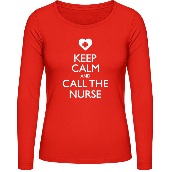 Keep Calm And Call The Nurse Langermet skjorte for kvinner contain pic