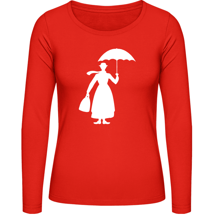 Mary Poppins Silhouette Vrouwen Lange Mouw Shirt contain pic