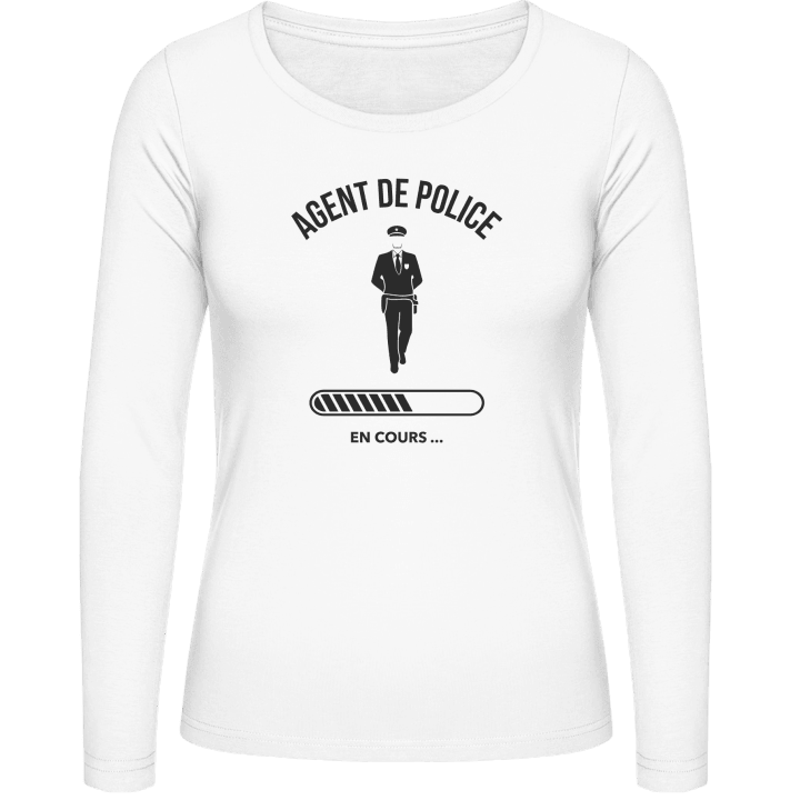 Agent De Police En Cours Langermet skjorte for kvinner contain pic