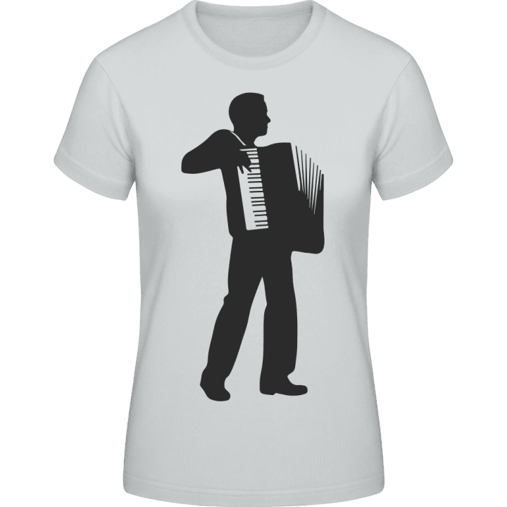Accordion Player Silhouette T-shirt för kvinnor contain pic