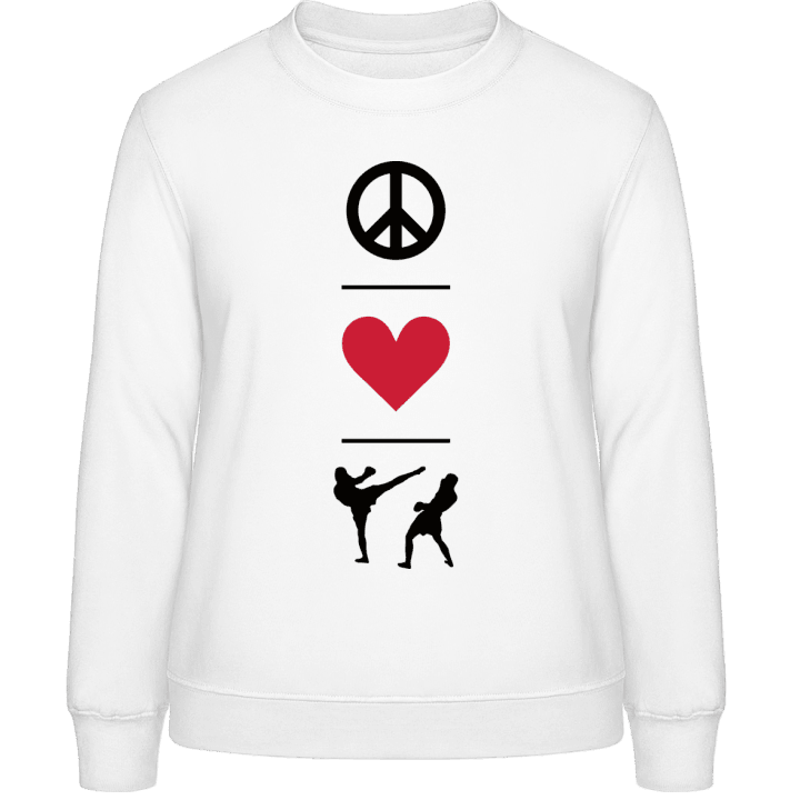 Peace Love Muay Thai Frauen Sweatshirt contain pic