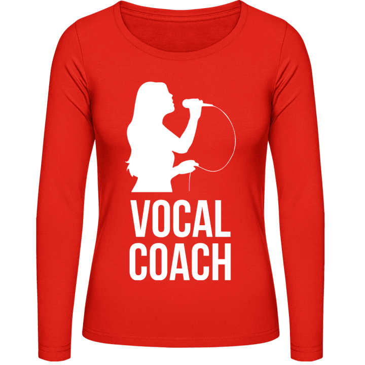 Vocal Coach Silhouette Female Frauen Langarmshirt contain pic