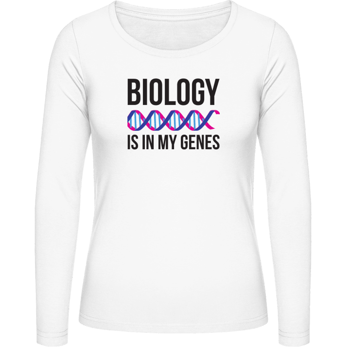 Biology Is In My Genes Vrouwen Lange Mouw Shirt contain pic