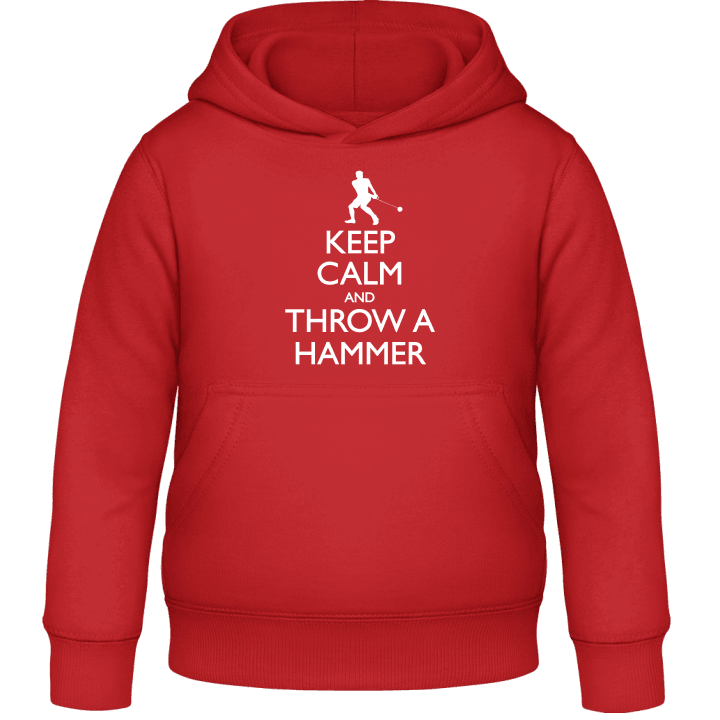 Keep Calm And Throw A Hammer Felpa con cappuccio per bambini contain pic