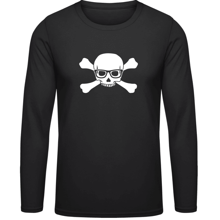 Skull With Glasses Langarmshirt contain pic