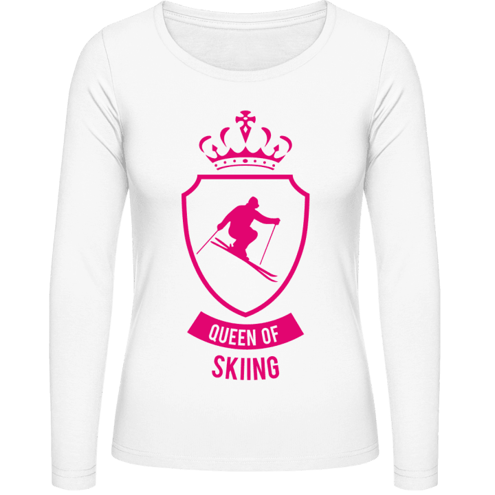 Queen of Skiing Vrouwen Lange Mouw Shirt contain pic