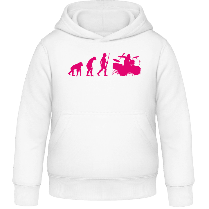Drummer Girl Evolution Kids Hoodie contain pic
