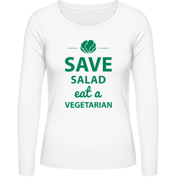 Save Salad Eat A Vegetarian T-shirt à manches longues pour femmes 0 image