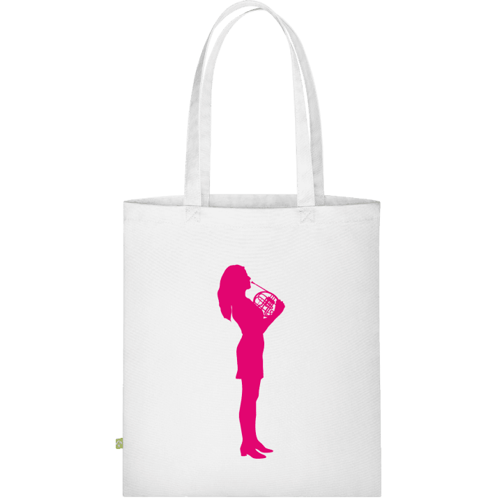 Horn Player Silhouette Female Stoffen tas contain pic