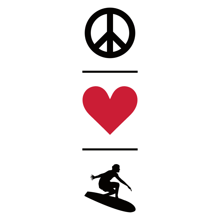 Peace Love Surfing Shirt met lange mouwen 0 image