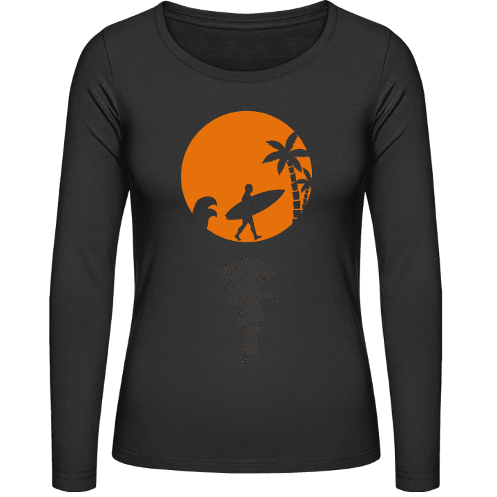 Surfer Paradise Langermet skjorte for kvinner contain pic
