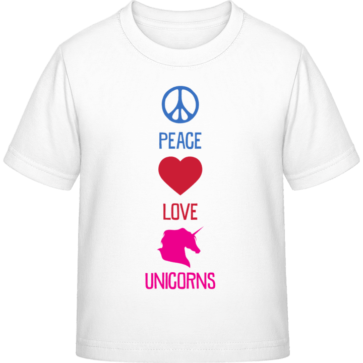 Peace Love Unicorns Lasten t-paita 0 image