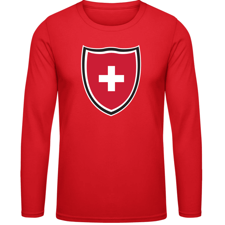 Switzerland Shield Flag T-shirt à manches longues contain pic