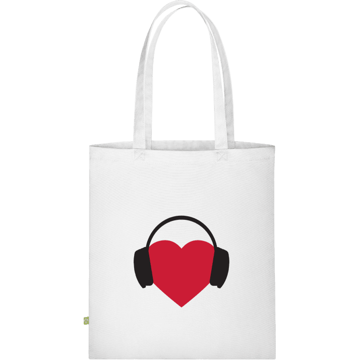 Heart With Headphones Borsa in tessuto contain pic