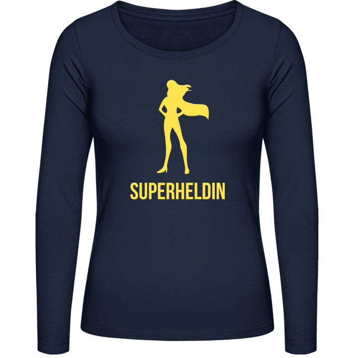 Superheldin Silhouette Frauen Langarmshirt 0 image