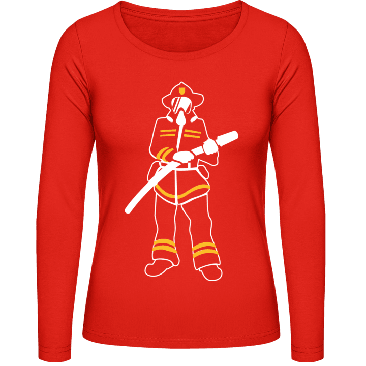 Firefighter Silhouette Women long Sleeve Shirt contain pic