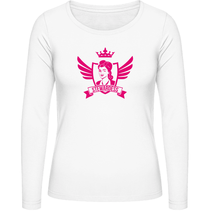Stewardess Winged Langermet skjorte for kvinner contain pic