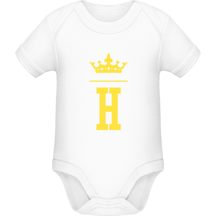 H Initial Name Crown Baby Romper contain pic