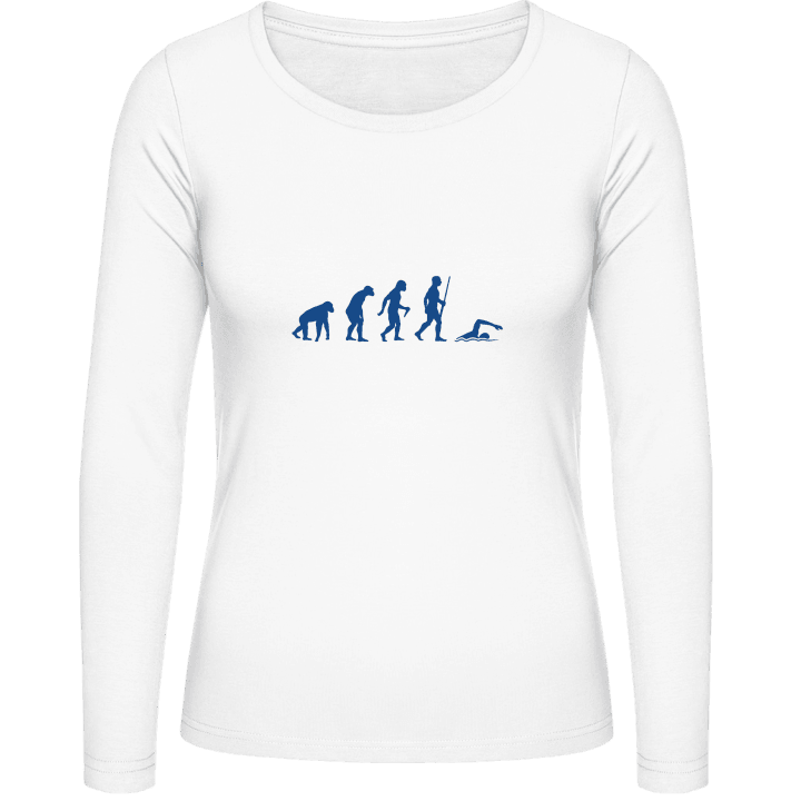Swimmer Evolution Vrouwen Lange Mouw Shirt contain pic