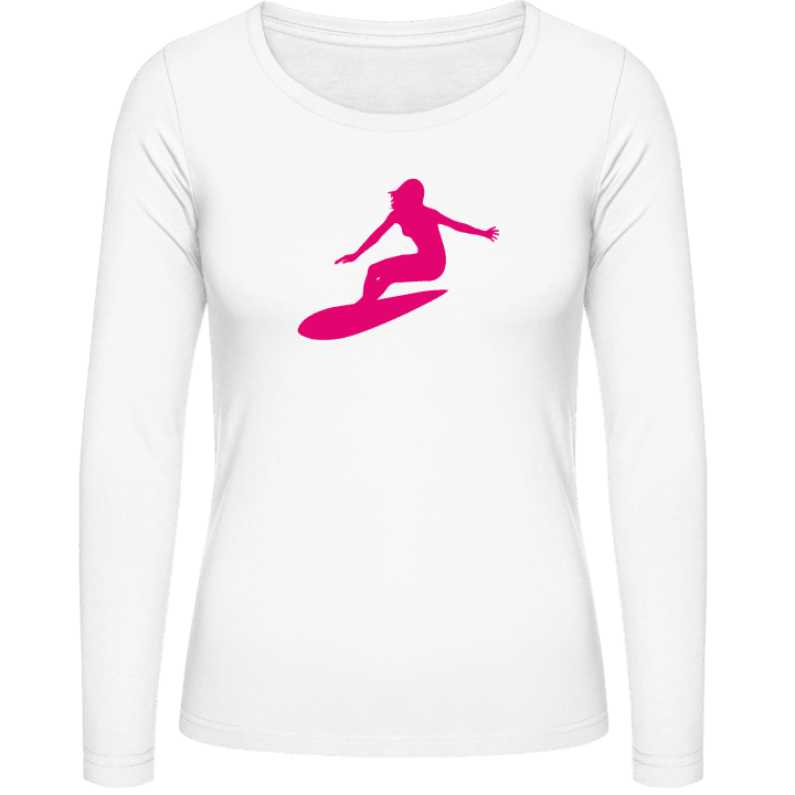 Surfer Girl Camisa de manga larga para mujer contain pic