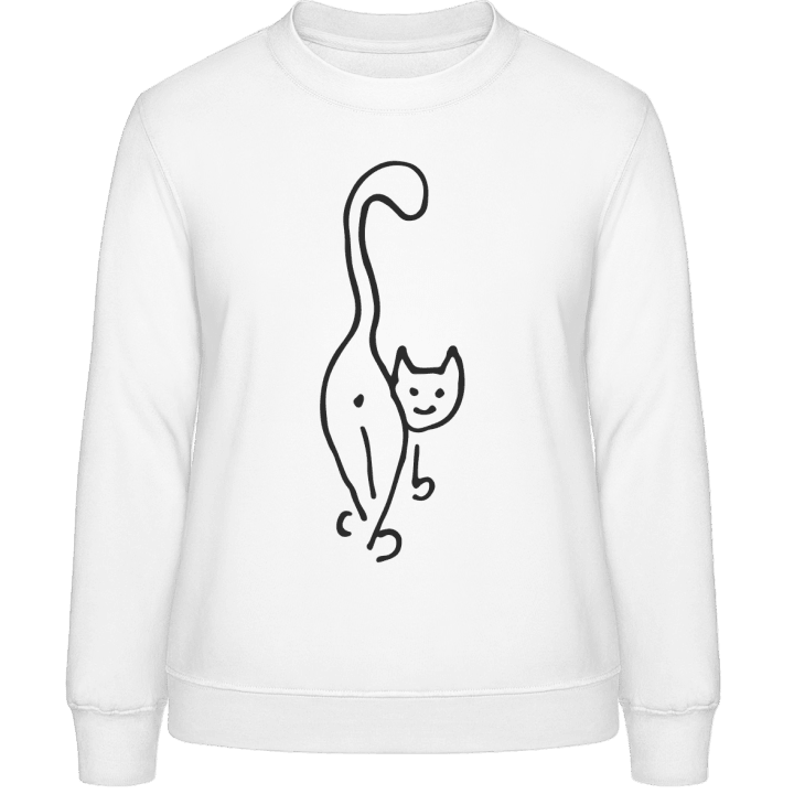 Funny Cat Comic Sweatshirt för kvinnor 0 image